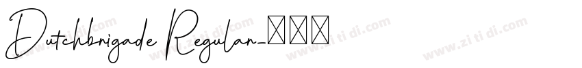 Dutchbrigade Regular字体转换